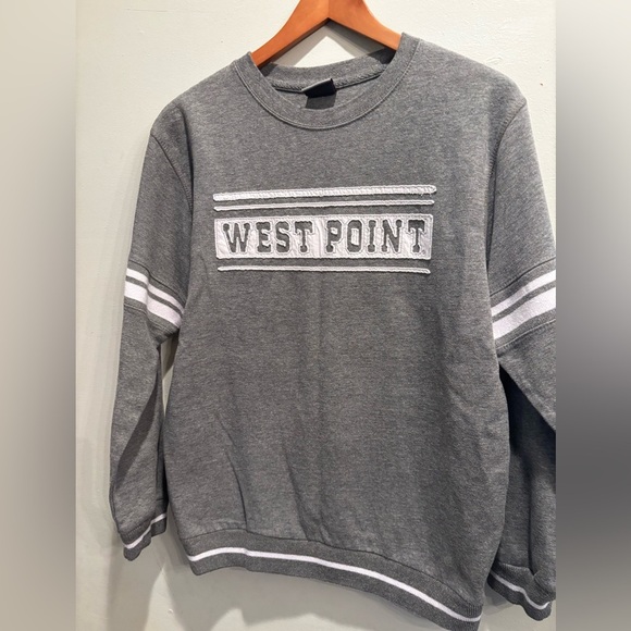 MV Sport Charcoal Gray West Point Sweatshirt collegiate casual crew neck small - Picture 10 of 11